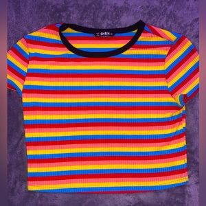 Rainbow Cropped Tee